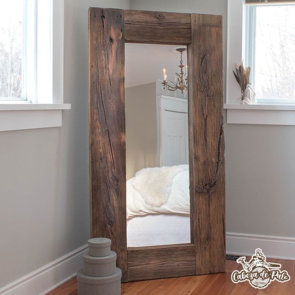 Espejos de terminaciones lisas y rústica con marco de Roble americano y Roble durmiente - Imagen 3