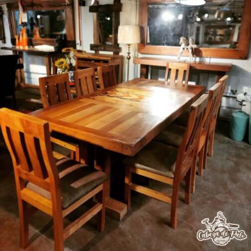 Juego de comedor elaborado de Roble Americano